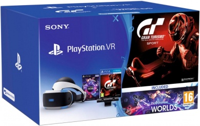 Sony PlayStation VR (приставка в комплект не входит) игра VR Worlds + Gran Turismo Sport + PlayStation 4 Камера+ VR шлем , Черный/Белый CHU-ZVR1EY Sony PlayStation VR (приставка в комплект не входит) игра VR Worlds + Gran Turismo Sport + PlayStation 4 Камера+ VR шлем , Черный/Белый CHU-ZVR1EY